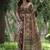Brown silk blend tussar saree