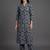 tailored women printed kurta with trousers