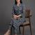 tailored women printed kurta with trousers