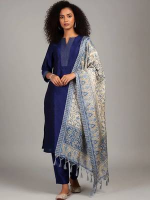 workwear women kurta with trousers with dupatta 1