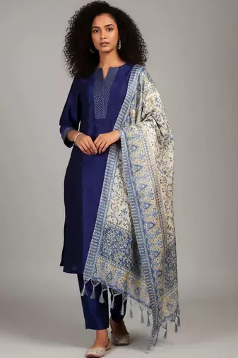 workwear women kurta with trousers with dupatta