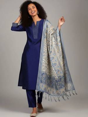 workwear women kurta with trousers with dupatta 3