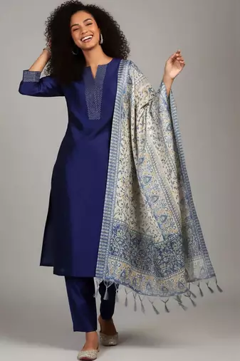 workwear women kurta with trousers with dupatta