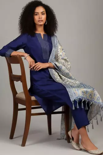 workwear women kurta with trousers with dupatta