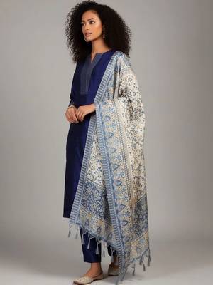 workwear women kurta with trousers with dupatta 5