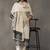 structured women printed kurta with trousers with dupatta