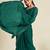 green green & silver-toned embellished satin saree
