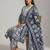 workwear women printed kurta with trousers with dupatta
