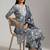 workwear women printed kurta with trousers with dupatta