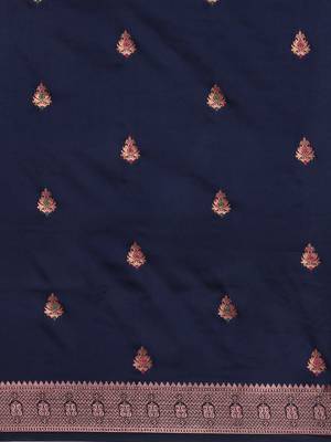 navy_blue ethnic motifs silk blend paithani saree 4
