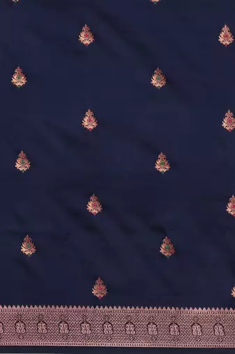 navy_blue ethnic motifs silk blend paithani saree