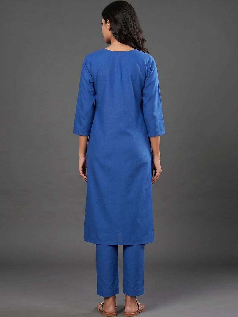 structured women kurta with trousers with dupatta