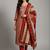 workwear women printed kurta with trousers with dupatta