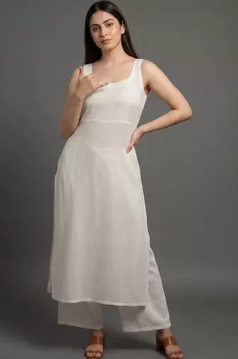 tailored women kurta with palazzos