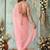 peach sequinned poly georgette saree