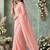 peach sequinned poly georgette saree