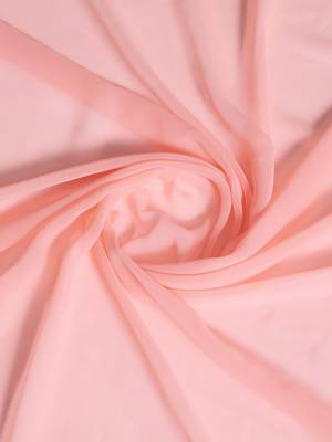 peach sequinned poly georgette saree 4