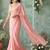 peach sequinned poly georgette saree