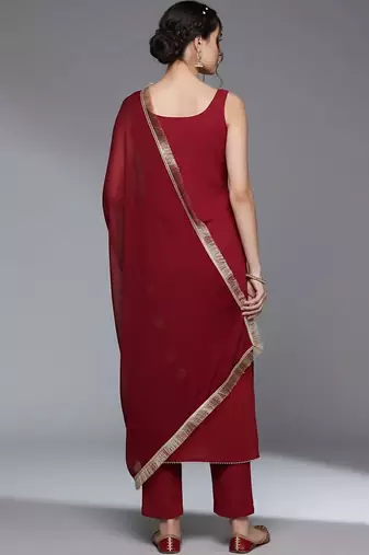 everyday workwear women kurta with trousers with dupatta