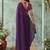 purple sequinned poly georgette saree