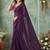 purple sequinned poly georgette saree