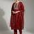 structured women embroidered kurta with trousers with dupatta