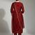 structured women embroidered kurta with trousers with dupatta
