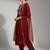 structured women embroidered kurta with trousers with dupatta