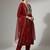 structured women embroidered kurta with trousers with dupatta