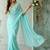 turquoise embroidered poly georgette saree