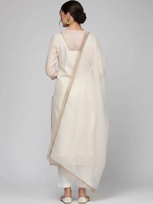 workwear women embroidered kurta with trousers with dupatta 2