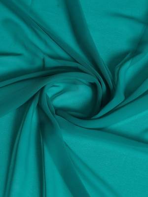 teal embellished sequinned poly georgette saree 4
