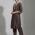 smart women embroidered kurta with trousers