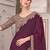 magenta sequinned georgette saree