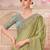 green women sequinned pure chiffon saree