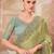 green women sequinned pure chiffon saree