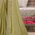 green women sequinned pure chiffon saree