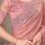 Pink women solid embroidered satin designer saree