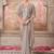 silver embellished sequinned satin saree