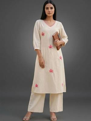 tailored women printed kurta with palazzos 1