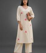 tailored women printed kurta with palazzos