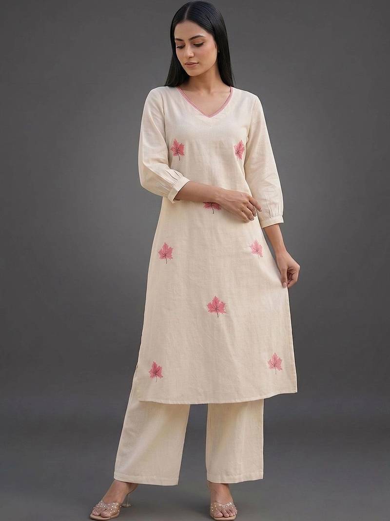 tailored women printed kurta with palazzos