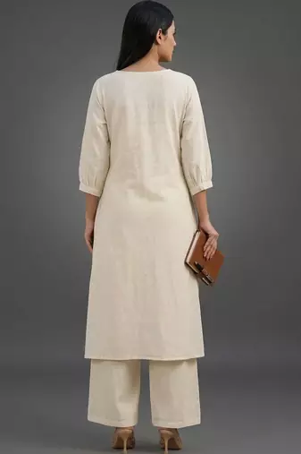 tailored women printed kurta with palazzos