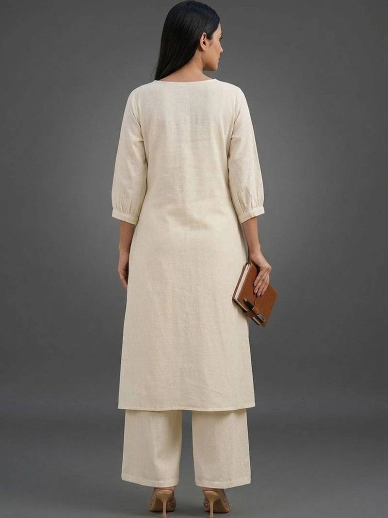 tailored women printed kurta with palazzos