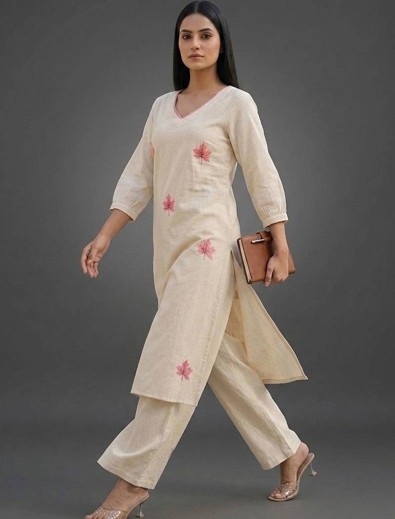 tailored women printed kurta with palazzos