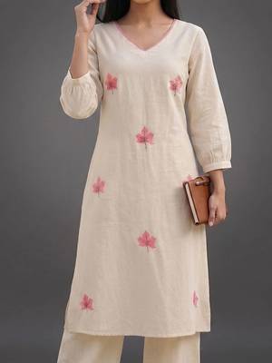 tailored women printed kurta with palazzos 7