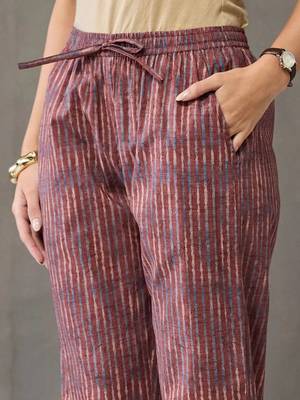formal women printed kurta with palazzos with dupatta 4