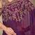 purple sequinned pure georgette saree