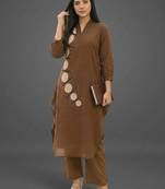 tailored women printed kurta with trousers