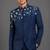 Midnight blue embellished bandhgala set
